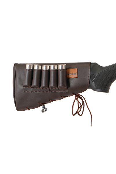 Genel Markalar Deri Dipçik Fişekliği - Savage - Kahve - 5'li