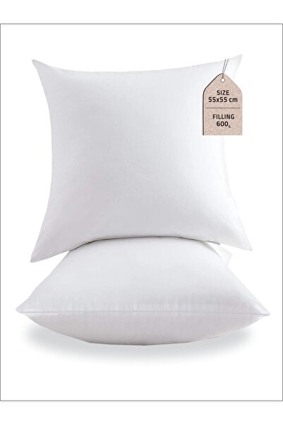 Donetella Cushion Insert 2-Piece 55x55 cm – Soft Brushed Microfiber Throw Pil...