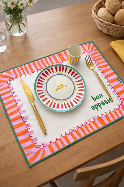 RİTMOHOME Yazılı, Bohem, Desenli, Dijital, Renkli, Çizgili, Kenar Biyeli Amer...