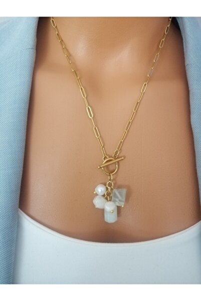 LemaStone قلادة هوزور وبريكيت لايت. قلادة من الحجر الطبيعي (الزبرجد والسيترين...