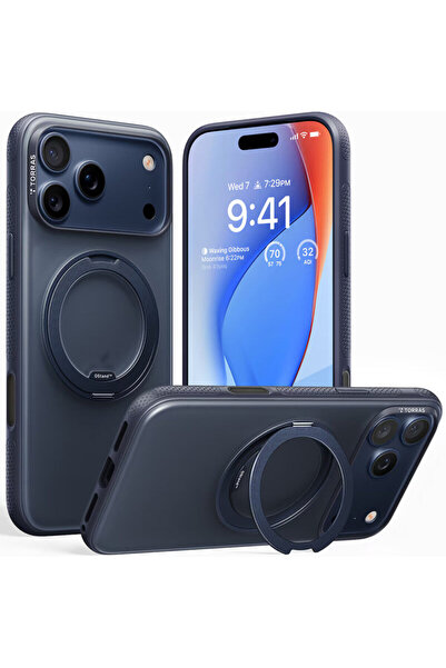 TORRAS Carcasă TorrasOstand R Fitness Series pentru iPhone 17 Pro, Albastră