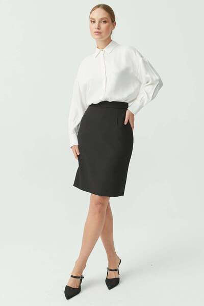 PAULMARK Γυναικεία υφασμάτινη φούστα σε στυλ μολυβιού