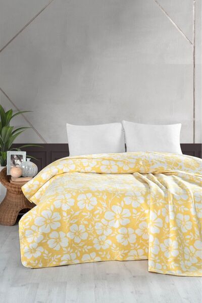 Vefa Home Collection Pamuklu Desenli Çift Kişilik Battaniye