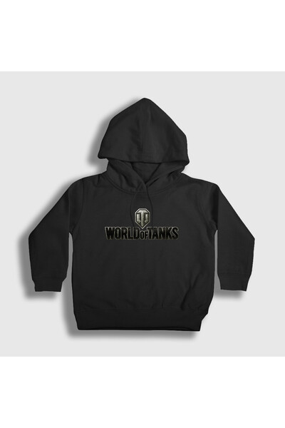 Presmono Unisex Kids Black Logo Game World of Tanks Hooded Sweatshirt 593131Tt