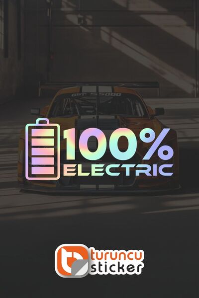 Turuncu Sticker ملصق كهربائي 100% مقاس 20x8 سم - ملصق للسيارة - المحرك - الكم...