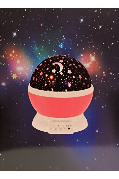 hesperides Renkli Yıldızlı Gökyüzü Projeksiyon Gece Lambası Dönen Ay Yıldız T...