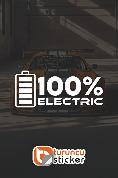 Turuncu Sticker ملصق كهربائي 100% مقاس 20x8 سم - ملصق للسيارة - المحرك - الكم...