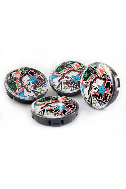 Universal Schädel RR Damla Geçme Jant Göbek Kapağı 4’lü Set 55/58mm