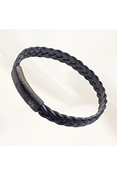 Joliesse Diamonds Bratara barbati, Joliesse Diamonds, Noir Signature, piele n...