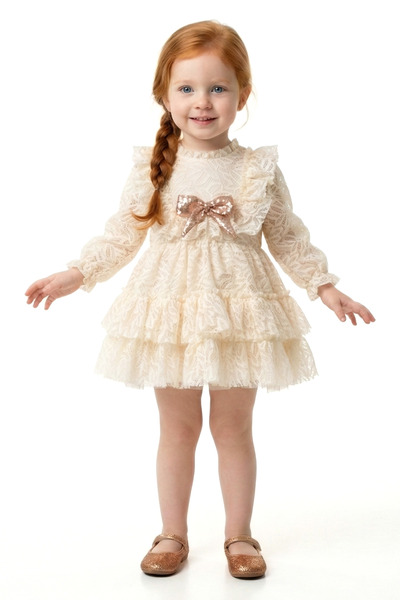 Baby Animals Baby Girl Dress Girls' Dress Collared Birthday Party Wedding Spe...