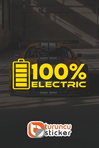 Turuncu Sticker ملصق كهربائي 100% مقاس 20x8 سم - ملصق للسيارة - المحرك - الكم...