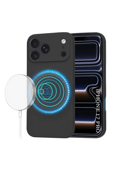 Techsuit SoftFlex MagSafe Silicone Case for iPhone 17 Pro, Black