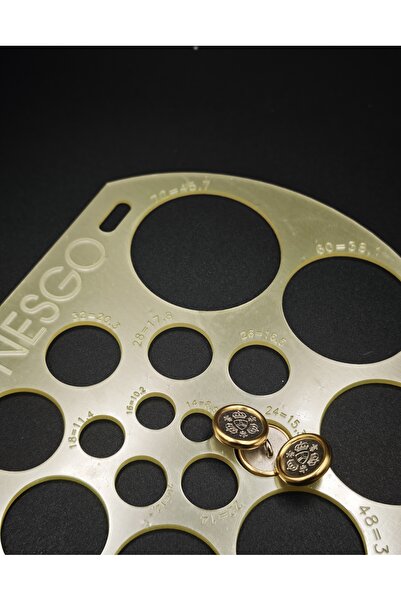 NESGO MODA مجموعة أزرار معدنية منقوشة باللون الأصفر الذهبي - 24 مقاس (15 ملم)...