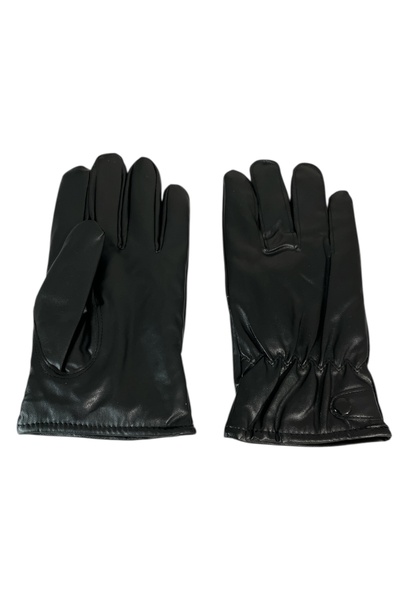 stravis Black Leather Gloves