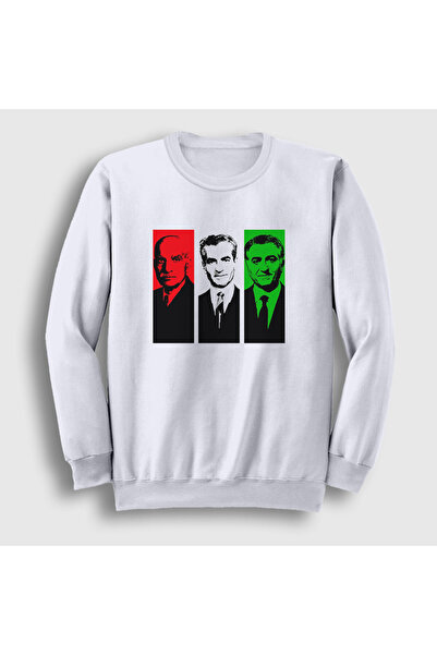 Presmono Unisex White Pahlavi Kings of Iran Iran Sweatshirt 593848Tt