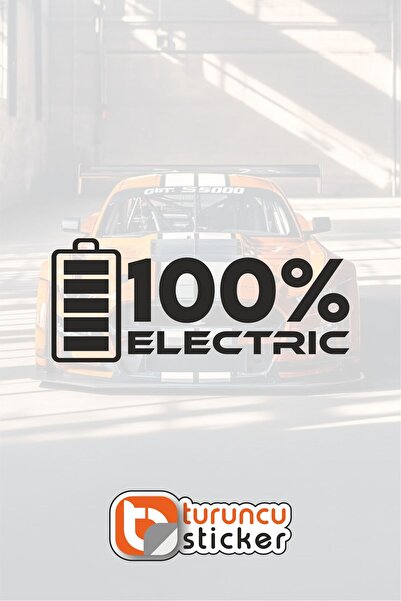 Turuncu Sticker ملصق كهربائي 100% مقاس 20x8 سم - ملصق للسيارة - المحرك - الكم...