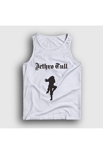 Presmono Unisex White Logo Jethro Tull Tank Top 592940Tt