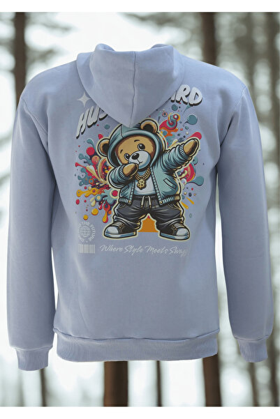 Feydi Unisex Fleece Inside K Hooded Sweatshirt with Hustle Gard Print