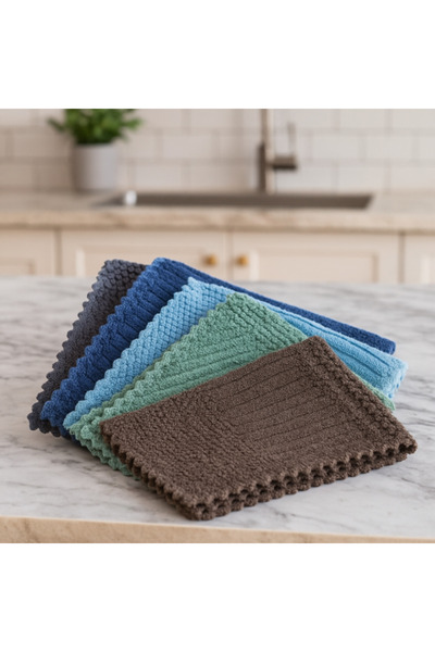 Generic Colored Microfiber Cleaning Towel Set (4 Pieces)