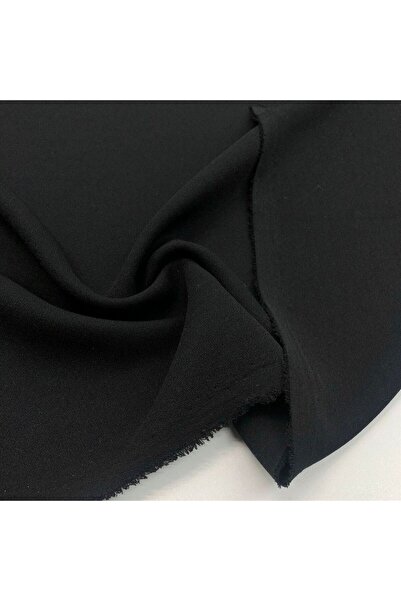 Atlas Kumass Siyah Double Krep Kumaş