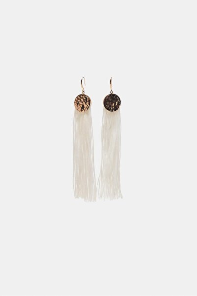 Stradivarius Long fringe earrings