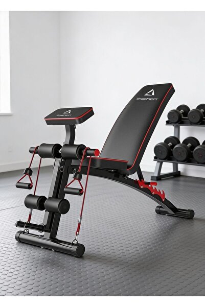 FeyzaDesign Çok Fonksiyonlu Katlanabilir Mekik ve Ağırlık Sehpası, 6 Kademe S...