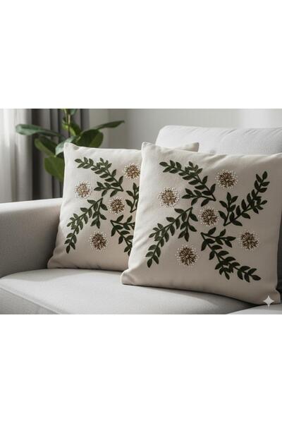 ESSENSE HOME & LİVİNG غطاء وسادة مطرز بتصميم بوهيمي لغرفة المعيشة والشرفة، عب...