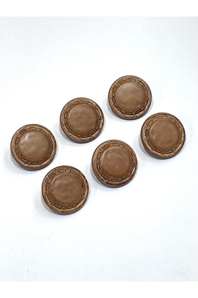 karantuhafiye Coat Button Italian Button / D Leather-Look / Mustard / Set of ...