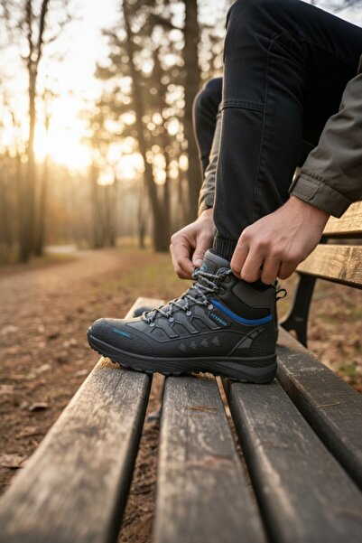 enoch حذاء إينوخ للرجال باللون الأزرق الفحمي المقاوم للماء للرحلات الخارجية و...