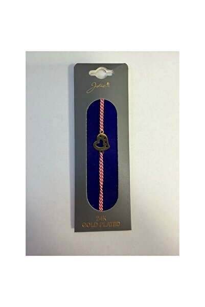 JOLIE 24k Gold Plated Bracelet, Red String, Model 4