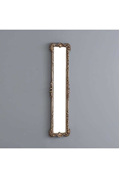 Dekordelisi Antik Avantgarde Dora Kiriş Aynası Metalik Renk 31x127cm