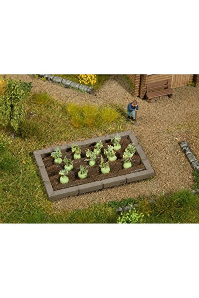 Noch 13214 Sebze Bahçesi Kenar Bariyerleri, 6.5x4 cm., 2 Set, Plastik Model Kiti