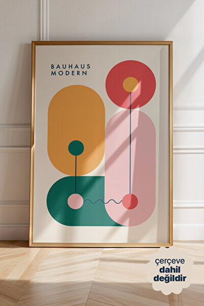 Persona Istanbul Bauhaus Modern - Pastel Geometrik Denge Posteri (Çerçevesiz)