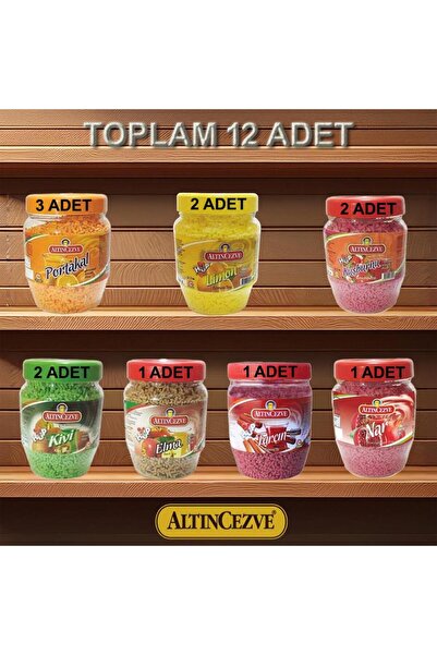 Altıncezve Granül Oralet 12'li Paket 300Gr x 12 Adet (Portakal,Limon,Kuşburnu...