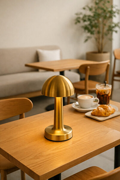 Store Şarjlı LED Mantar Masa Lambası | Kablosuz & Taşınabilir Modern Tasarım ...