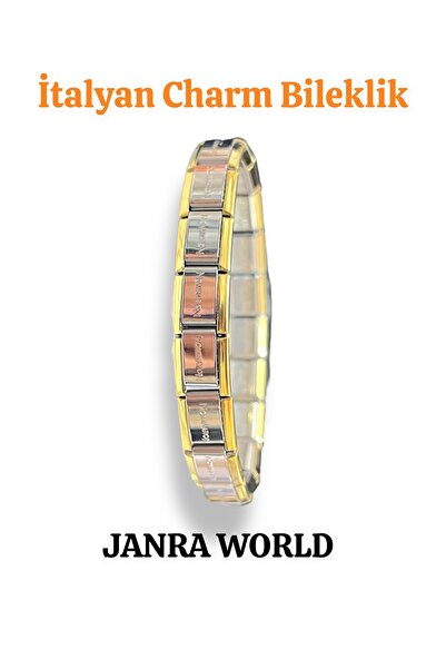 JANRA WORLD Italian Charm Bracelet – Stainless Steel, Fits Any Wrist