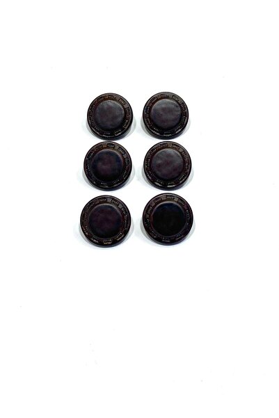 karantuhafiye Coat Button Italian Button / D Leather-Look / Dark Brown / Set ...