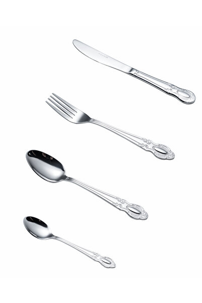 Malooki 24-Piece Cutlery Set for 6 People, Premium Stainless Steel, Silver – ...