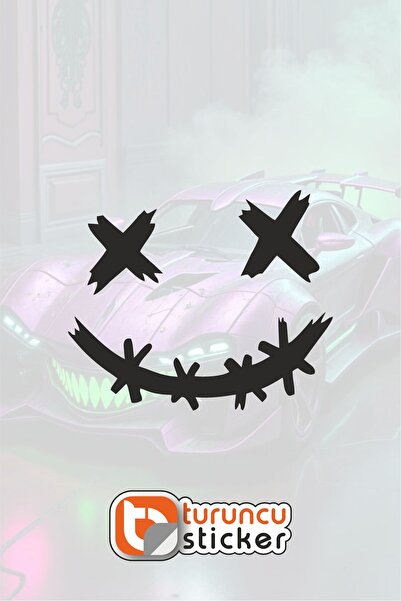 Turuncu Sticker Face Sticker 12X10 cm Vehicle - Motor Sticker Label Foil Cutting