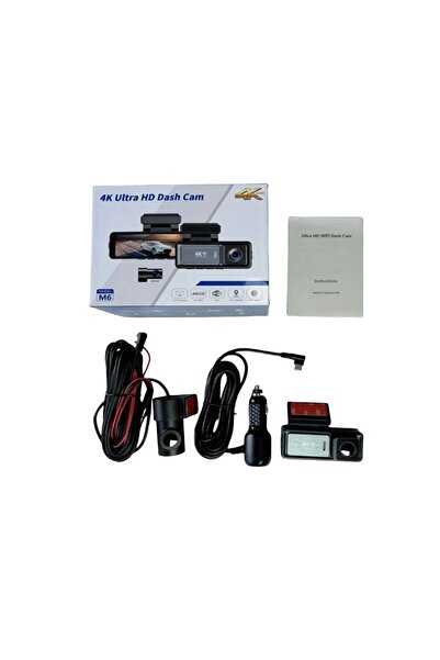 Doreka M6 Çift Lensli Araç Kamerası - 4K Ön, 1080P Arka, WiFi, GPS, Gece Görü...