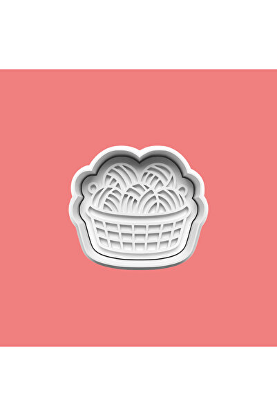 Sekovlog59 قالب كعك على شكل سلة من خيوط الحياكة وقالب عجينة السكر