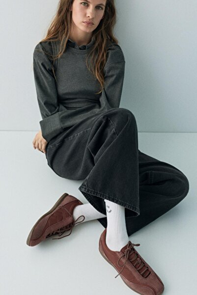 Pull & Bear Deri spor ayakkabı