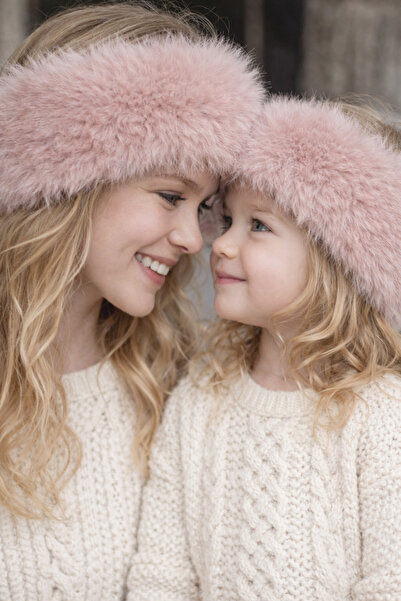 laviyonsa Mother & daughter fur bandana set