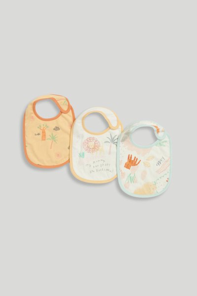 MOTHERCARE 3Lü Hayvan Krallığı Anne Baba Önlük Set