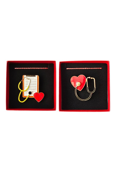 Abundo Set of 2 Stethoscope brooches