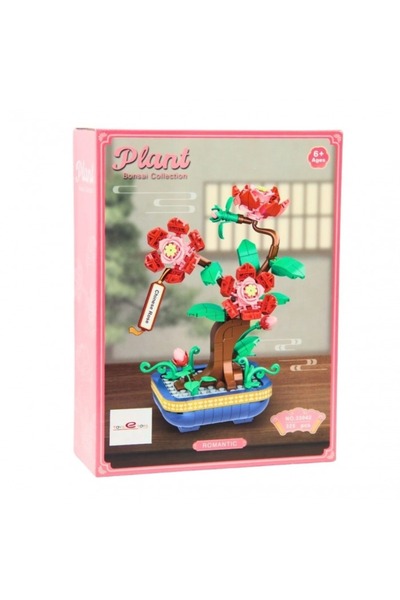 TRUST STORE مجموعة مصنع الطوب، مجموعة بناء بونساي الورد الصيني، 325 قطعة