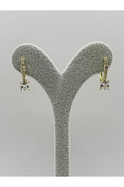 aurora dükkan Xuping 14k Altın Kaplama Taşlı Halka Küpe