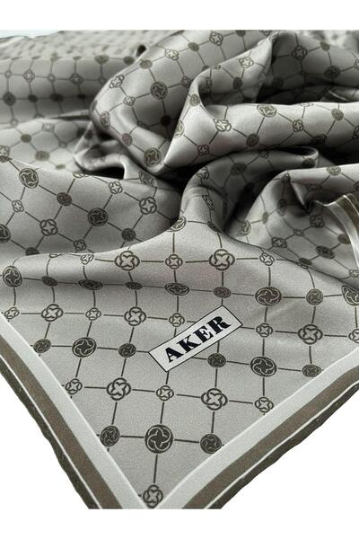 Aker Silk Scarf - 8981713-931 Gray Green Twill