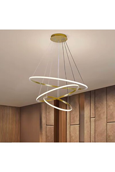 Allin ثريا عصريه مودرن للمداخل من 3 طوابق لون ذهبي