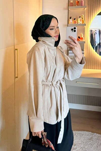 Şulemoda Giyim Daisy Suede Jacket Beige